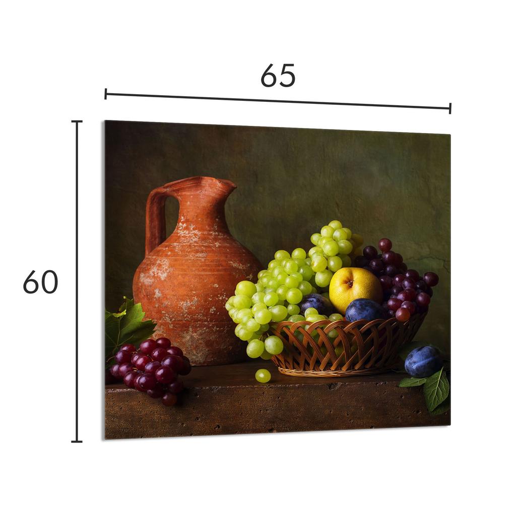 PANEL SZKLANY DO KUCHNI 65x60 Winogrono