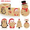 Christmas Decorative Self-adhesive Sealing Sticker Gifts Box Labels Package Decorations Handmade