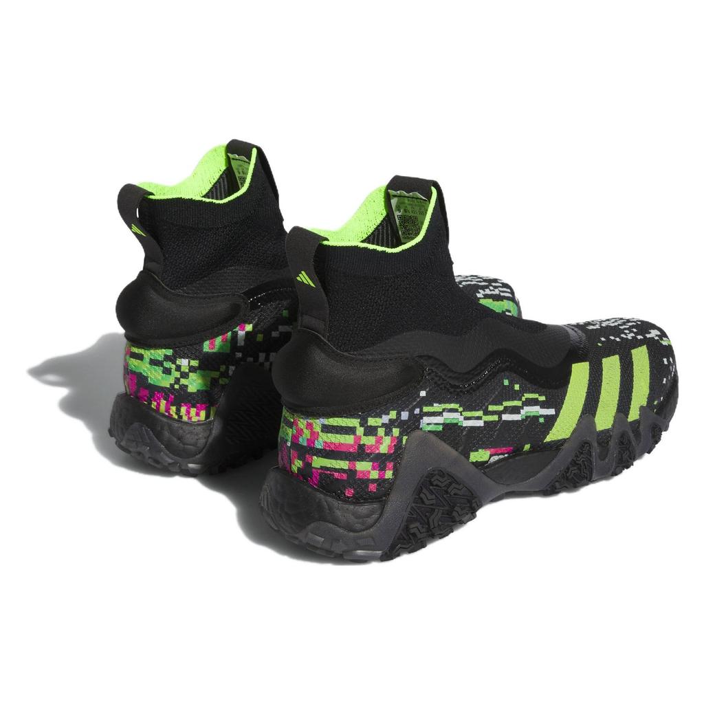 Adidas CodeChaos Удобные Нескользящие Прочные Гольф Кроссовки с Высоким Верхом Унисекс Кроссовки Черные Зеленые IE4784