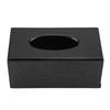 Rectangular Tissue Box Natural Elegance Wood Tissue Box for Living Room Bedroom Kitchen (Black)