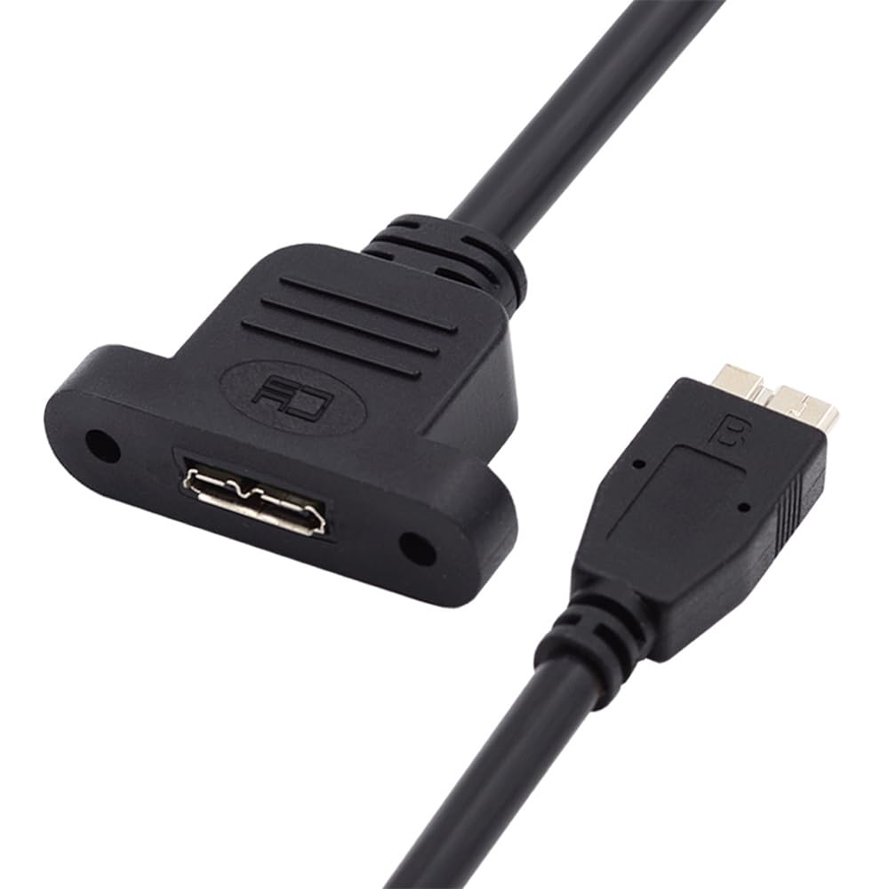 Кабель cablecc 5 Гбит/с Micro USB папа - Micro USB мама, крепление на винтах, удлинитель 50 см 3.0 3.0 кабель Type-B,