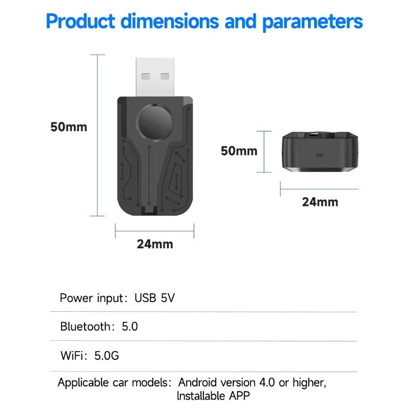 2 в 1 НОВЫЙ беспроводной CarPlay Android Auto беспроводной адаптер Smart Mini AI Box Plug And Play WiFi быстрое подключение универсальный для Nissan