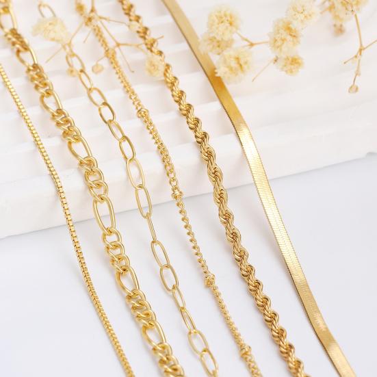 Женский набор браслетов для ношения стопкой в стиле ретро хип-хоп, цепочка «змеиная кость», различные полые цепочки