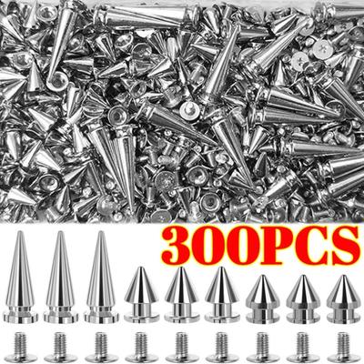300/10 ШТ. Шипы Панк Заклепки Металлические На винте Шипы для DIY Рукоделия Крутые Панк Заклепки для Одежды Обуви Кожи Декор