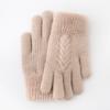 Kids Winter Glove Double Layer Thick Warm Thermal Fleece Lined Windproof Knit Gloves for Children Soft Plush Outdoor Play Gloves