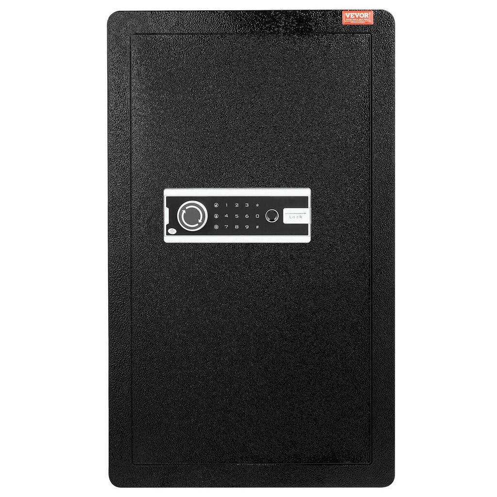 Single Door 3.5 cu.ft Safe Box with Key Lock Password & Fingerprint Black