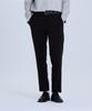 BASIC HOUSE Men'S Tapered Fit Hidden Elastic Waist Slacks Black Lapt0101