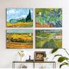 Harvest At La Crau by Van Gogh Landscape Oil Painting Reproductions On Canvas Posters and Prints Wall Picture for Living Room No Frame