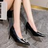 Распродажа модной женской обуви Модные женские туфли-лодочки One Kick Осенние туфли с острым носком Стразы Сексуальные нарядные туфли на шпильках или тонких каблуках