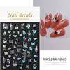 1pcs 3D Aurora Laser Butterfly Nail Art Stickers Shiny Holographic Butterflies Nail Decals 8*10cm Self-Adhesive Nail Decorations