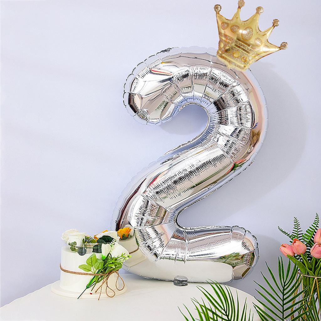 1PC Number+1PC Crown Balloon Birthday Wedding Party Decoration Balloon