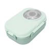 304 Stainless Steel Lunch Storage Container 3 Compartment Double Layer Container  For Office
