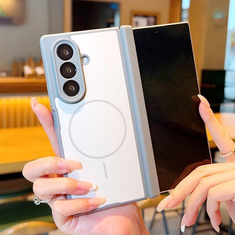 Цветной щит с двойной центральной осью подходит для Samsung zfold1, магнитный чехол-скин для мобильного телефона, матовый ZFold1, бизнес-складной экран