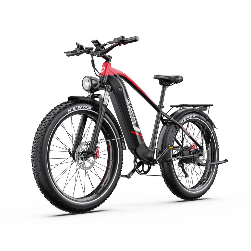 DUOTTS F26 Lite 26" Fat Tire Electric Bike, 500W Motor, 90km Extended Range, Hydraulic Brakes, APP Connectivity for Urban and Light Trail Riding.