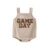 Детские комбинезоны для девочек Комбинезоны с пушистыми буквами и вышивкой Вельветовые комбинезоны без рукавов с пуговицами и бретельками Боди Летняя одежда