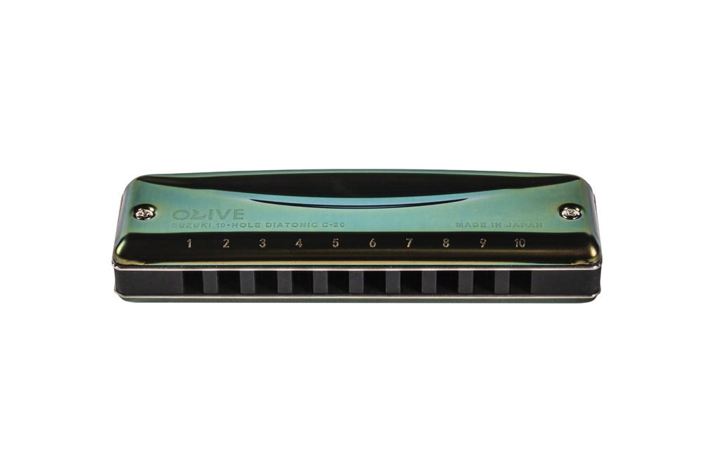 SUZUKI Suzuki 10 Hole Harmonica OLIVE C Key C-20