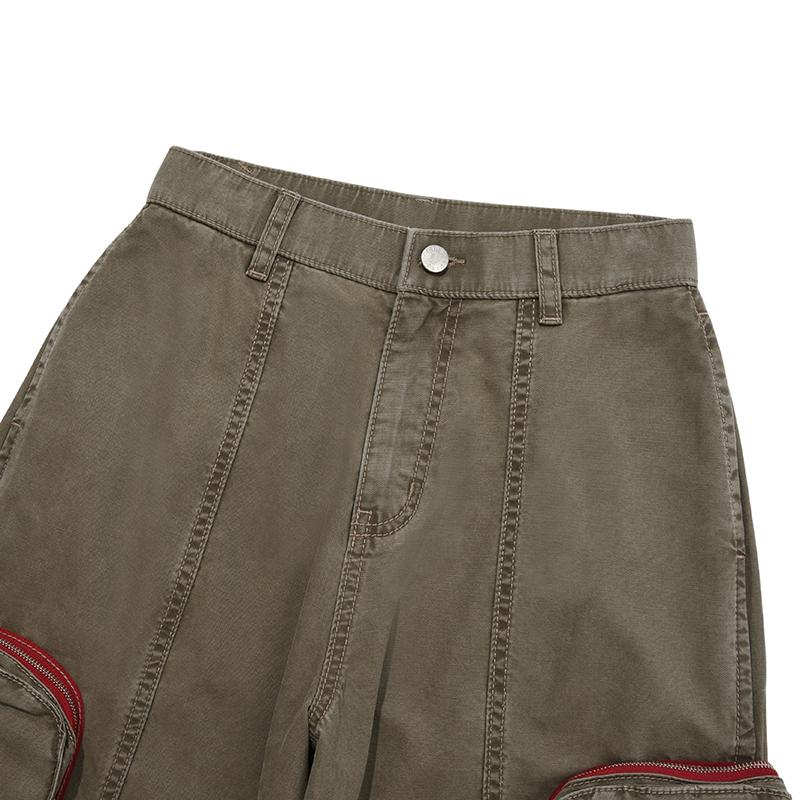 KIRSH Pigment Front Line Point Cargo Pants [Khaki]