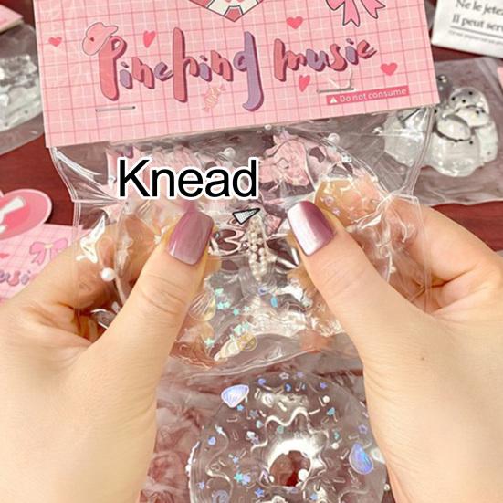 Прозрачная игрушка-вафельница для снятия стресса, прозрачный пончик, тост, круассан, сенсорная игрушка для детей, подростков, взрослых, мягкий мячик для снятия стресса, кошачья лапка, игрушка-фиджет