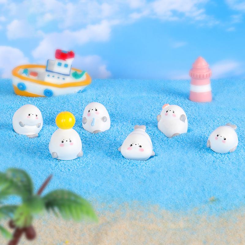 Мультяшная мини-фигурка тюленя, украшение, миниатюрный ландшафтный орнамент, креативное милое украшение для дома своими руками, поделки, подарки