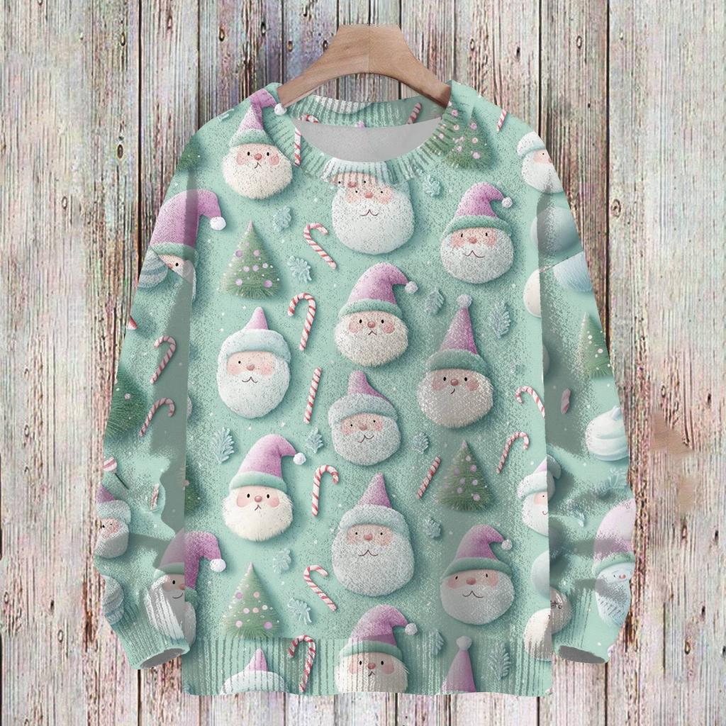 Christmas Sweatshirts For Children Boys And Girls Knit Sweater Cute Shirt Fall Crewneck Pullover Tops