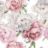 Розовый пион, цветочный пилинг и приклейка, обои, белый цветок, самоклеящиеся обои, винтажная съемная контактная бумага