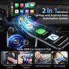 2-в-1 Беспроводной адаптер CarPlay Android Auto Донгл Алмазный Тип C/USB Умная коробка для подключения автомобиля Без задержек Быстрое подключение