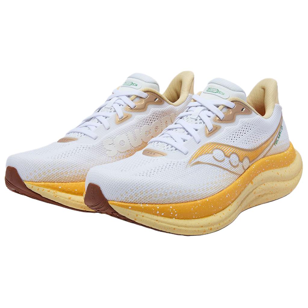 SAUCONY Triumph Victory 23 Тренировочные Городские Для Езды Кроссовки Унисекс Белый Желтый S31023-562