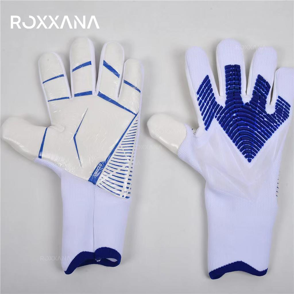 Мужская детская футбольная экипировка ROXXANA, НОВЫЕ футбольные вратарские перчатки, тренировочная экипировка для взрослых, утолщенная латексная защита пальцев.