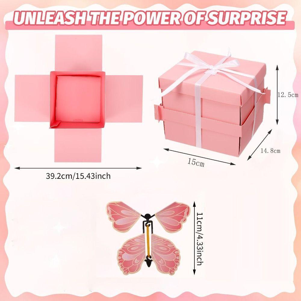 Креативная коробка-сюрприз на годовщину С Днем Рождения DIY Складная бумажная коробка Новогодний подарок