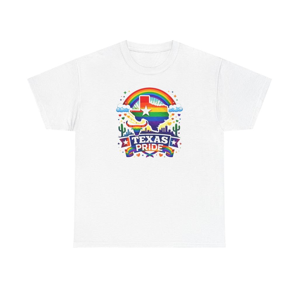 Texas LGBTQ+ Pride Rainbow Design T-Shirt 2026 LGBTQAI+ Lone Star Cactus Graphic