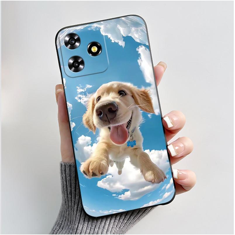 Мягкий чехол для ZTE Blade V50 Design / ZTE 8050 / Blade V50 Smart Чехол Роскошный Дракон Милый Крутой Для Мальчиков Девочек Чехол для Телефона Черная Крышка