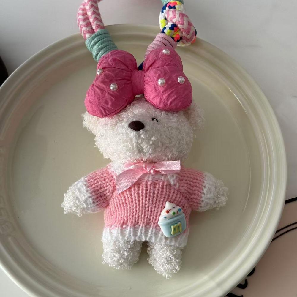 Soft Stuffed Wear Clothes Bear Plush Toy Bag Pendant Animal Doll Keychain  Friends Birthday Gifts