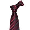 Barry.Wang Red Ties for Men Paisley Stripes Check Silk Necktie Hanky Cufflinks Gold Tie Clip for Wedding Business