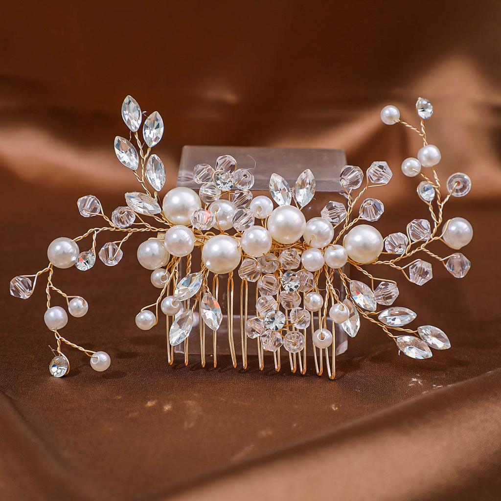 Модная тиара, жемчужный гребень для волос, цветочные свадебные шпильки для волос, стразы, украшения для волос, свадебные аксессуары для волос, свадебный головной убор, бижутерия