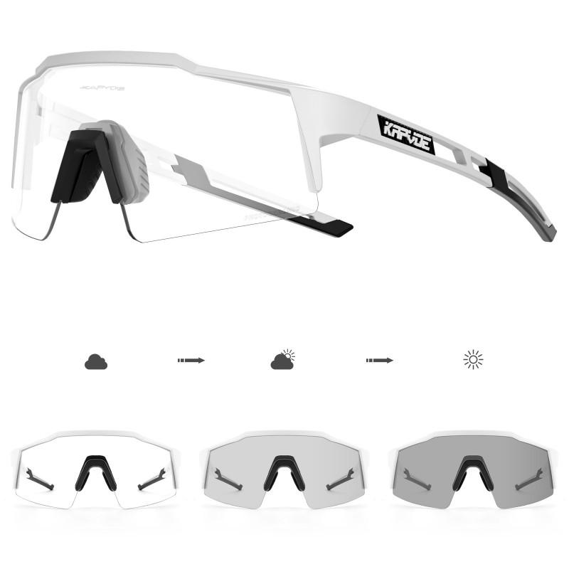 Kapvoe Polarized Photochromic Cycling Sunglasses Men Women UV400 Wind Dust Protection Sport Eyewear TR90 Frame