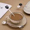 Cartoon Ceramic Spoon Ceramic Black And White Cat Spoon Ice Cream Spoon Stainless Steel Coffee Spoon