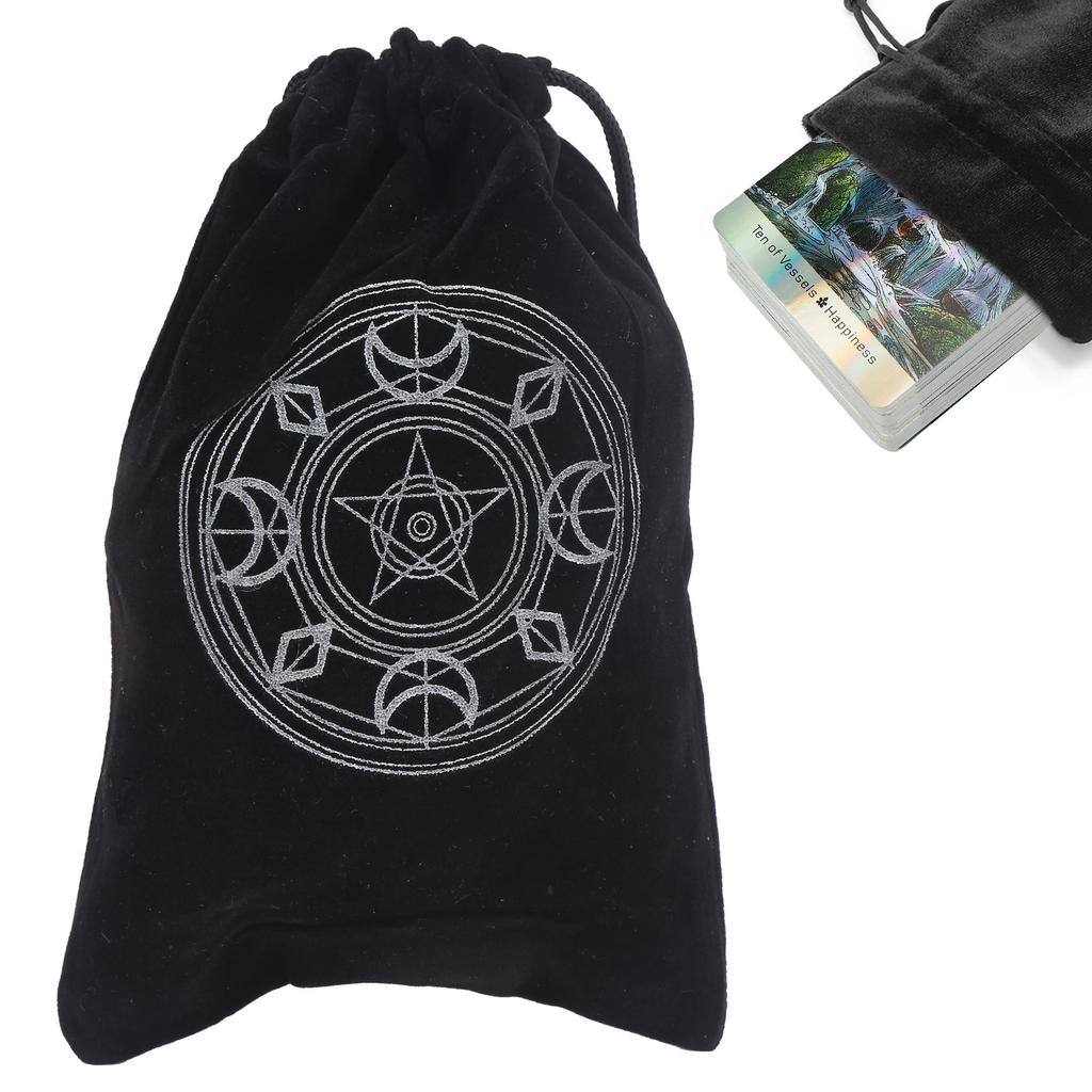 17 X 11.5cm Tarot Bag Pouch Playing Cards Jewelry Coins Accessory Storage Drawstring Bag