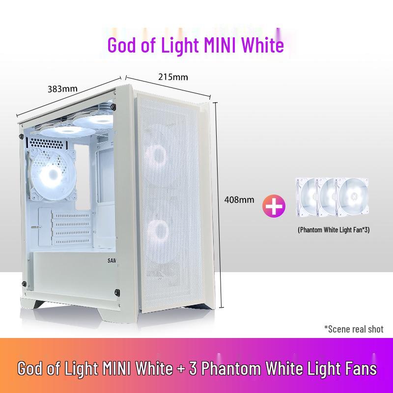 Корпус SAMA God of Light Mini White mATX240 с прозрачной боковой панелью