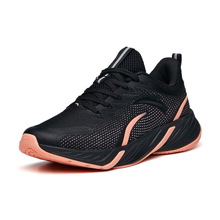 Anta Дышащие кроссовки с низким верхом женские кроссовки черные розовые 122145523-4