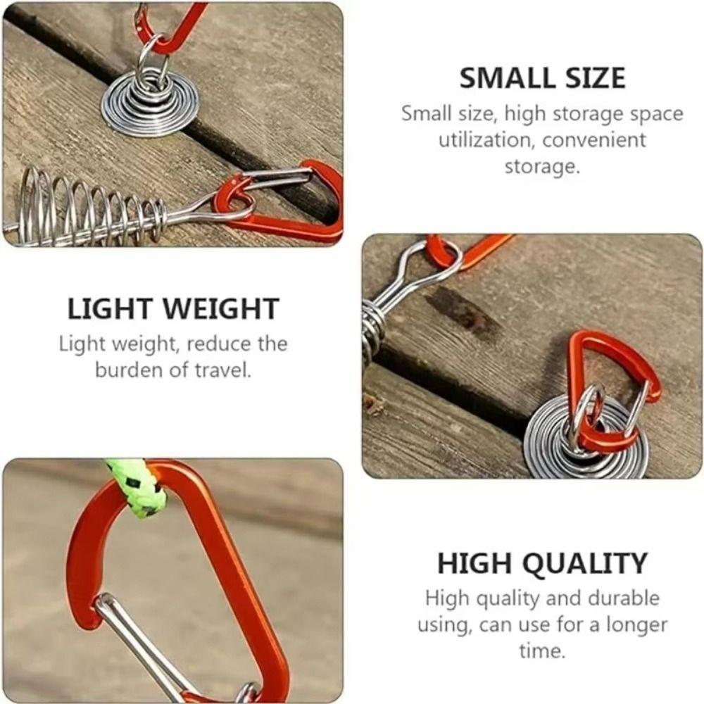 6Pcs Stainless Steel Tent Octopus Rope Buckle Aluminum Zinc Zinc Alloy Fixed Tent Rope Buckle Outdoor Camping