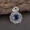 London Blue Topaz Pendant, 925 Solid Sterling Silver Gemstone Jewelry, Handmade Pendant, For Thanksgiving