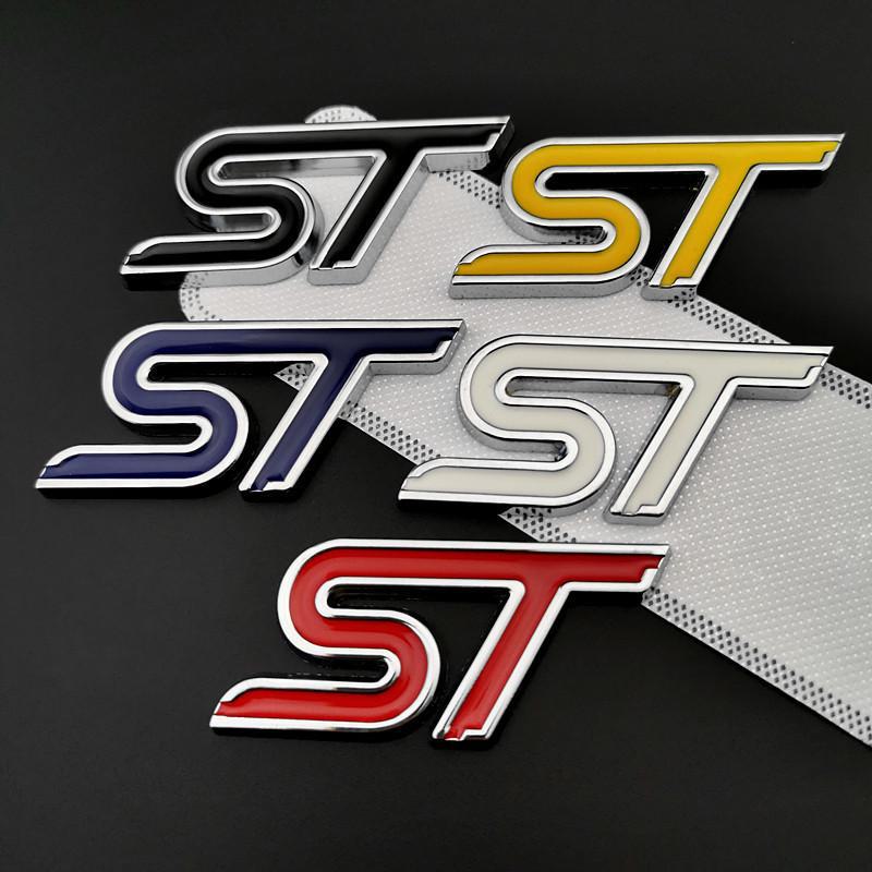 Наклейка на автомобиль Ford New Mondeo Focus Fiesta: Модифицированная наклейка Sports ST Metal Label на заднюю часть.