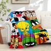 1pc Flannel Throw Blanket, Cartoon ,Looney TunesPrinted Blanket, Warm Cozy Soft Blanket For Couch Bed Sofa Car Office Trave