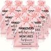 15pcs Pink Wedding Hangover Kit Bags - Drawstring Favor Bags for Bridal Showers & Bachelorette Parties, Perfect Survival Recovery Gift Wrap