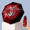 AC Milan Рисунок Печатный Мини 5 Сложений 8 Спиц Компактный Зонт Ветрозащитный Водонепроницаемый Легкий Портативный Складной