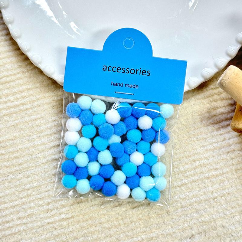50Pcs Macaron Pom Pom Furry Balls 1Cm Colorful Pompones Soft Furball Handmade Crafts Supplies Diy Decoration Supplies