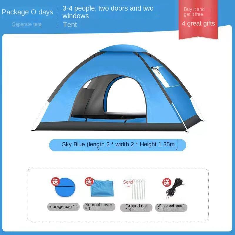 Быстро открывающаяся семейная весенняя палатка для активного отдыха на открытом воздухе, одиночная, двойная, для нескольких человек, пляжная палатка для приключений, кемпинга, простая кемпинговая палатка