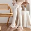 Winter Lamb's Wool Warm Knee-length Socks Padded White Fur Ball Stockings Women's Bottoming Socks JK Knee Socks