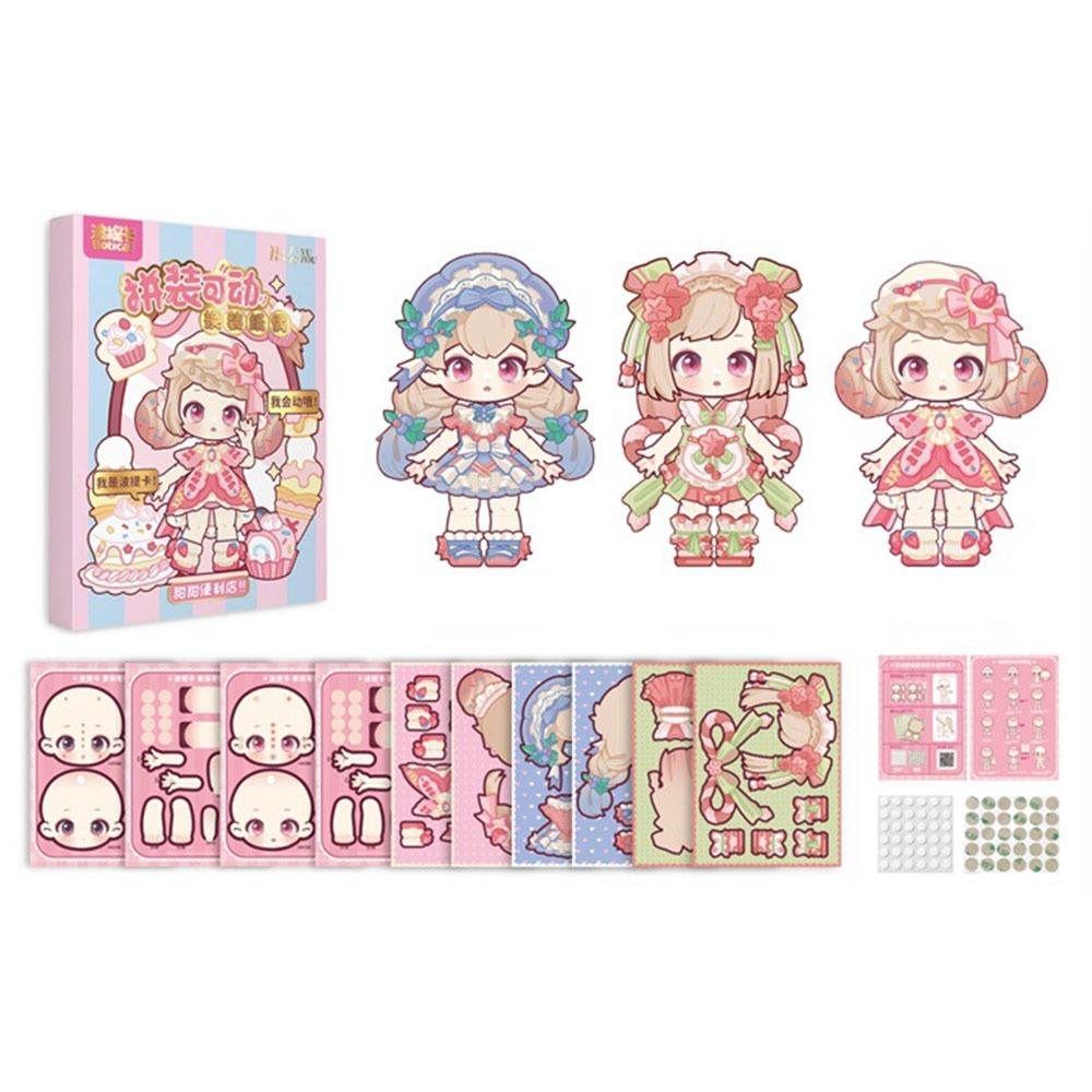 Мультяшный набор для переодевания своими руками, 3D-дизайн, 3D-одевание, бумажные куклы, родитель-ребенок