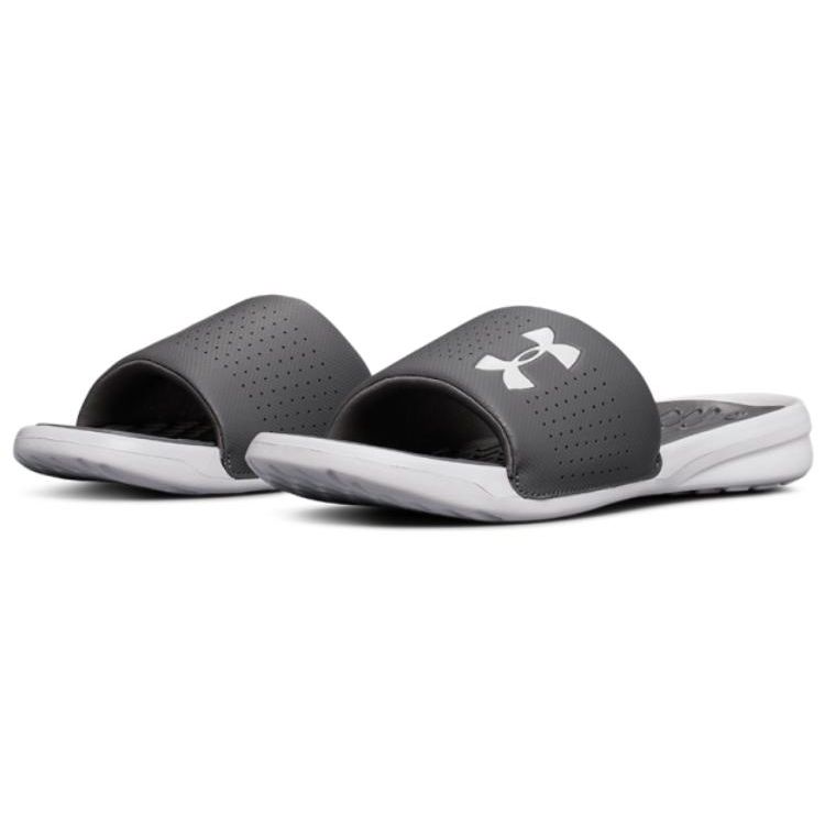 Under Armour Playmaker Регулируемый ремешок Кожаные Нескользящие Прочные Спортивные Сандалии Мужские Сандалии Черный 3000061-101
